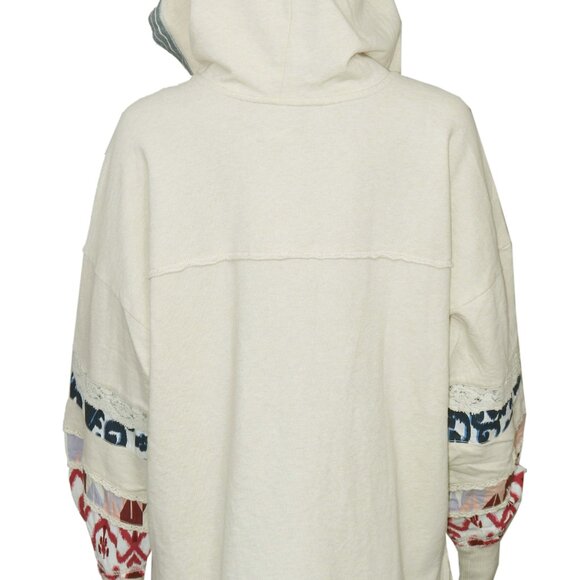 Pilcro Crafted Button-Front Pullover Hoodie Top Anthropologie Tunic M - Picture 5 of 9